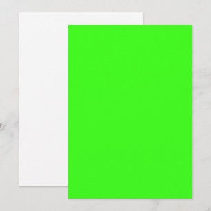 Neon Green Flat Dankeschön Card - Anpassbar Dankeskarte