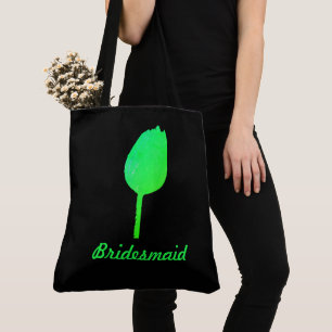 Neon Green Floral Tulip Abstrakt Bridesmaid Gift
