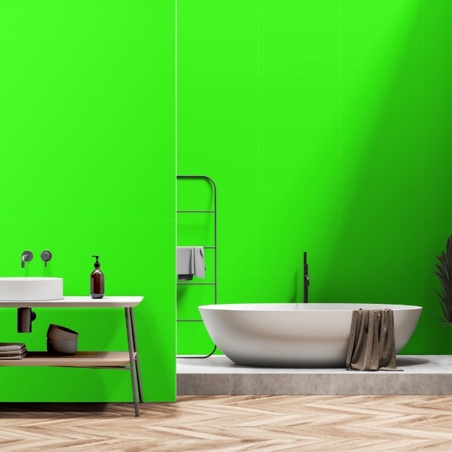 Neon Green Fluorescent farbenfrohe Bright Custom C Tapete (Badezimmer)