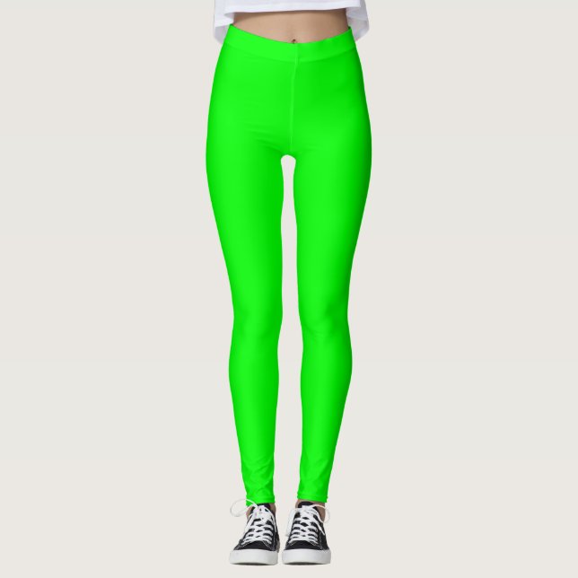 Neon Green Funky Leggings (Vorderseite)