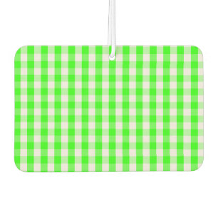 Neon Green Gingham Pattern von Shirley Taylor Autolufterfrischer