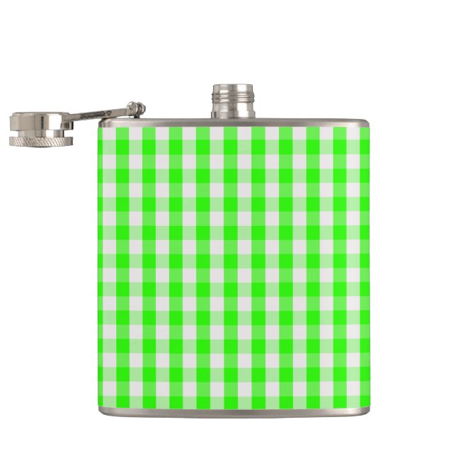 Neon Green Gingham Pattern von Shirley Taylor Flachmann (Geöffnet)