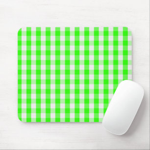 Neon Green Gingham Pattern von Shirley Taylor Mousepad