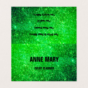 Neon Green Glitzer Muster farbenfrohe Hochzeit Visitenkarten