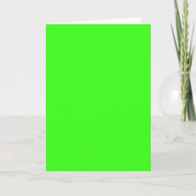 Neon Green Greeting Card Karte (Vorderseite)