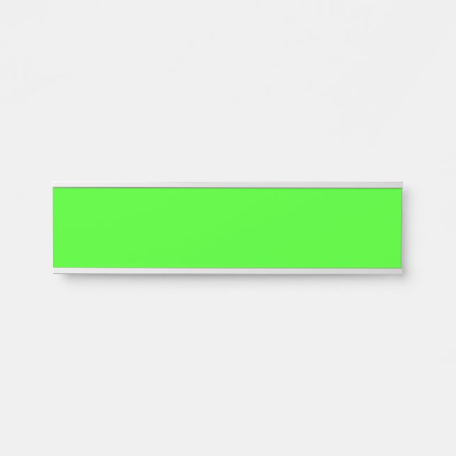 Neon Green Hanging Name Sign Türschild (Vorderseite )
