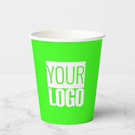 Neon green - Hinzufügen fett formatierter Logopapi Pappbecher