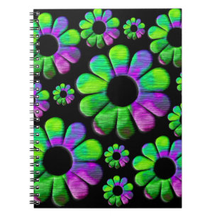 Neon green lila Blue Disy Notizblock