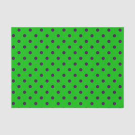 Neon Green & Lila Polka Dots Seidenpapier