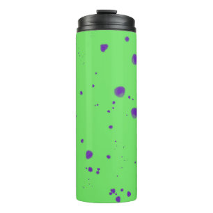 Neon Green Lila Splotches Thermosbecher