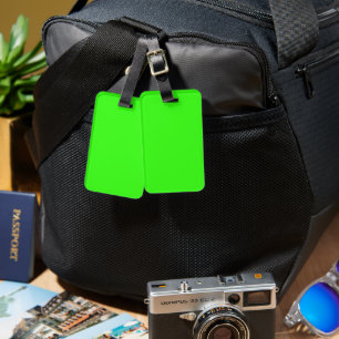 Neon Green Luggage Tag Gepäckanhänger