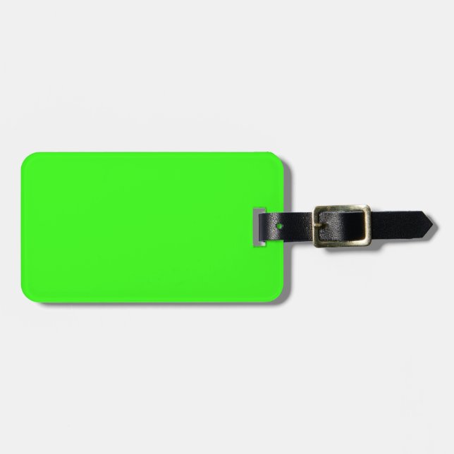 Neon Green Luggage Tag Gepäckanhänger (Vorderseite horizontal)