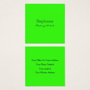 Neon Green Makeup Artist Salon Bright Colorful