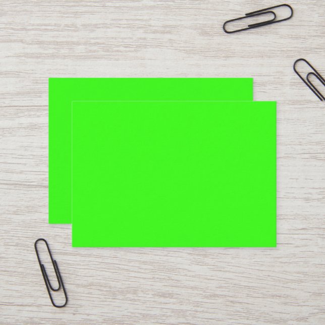 Neon Green Mighty Business Card Visitenkarte (Vorderseite/Rückseite Beispiel)