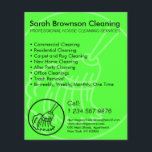 Neon Green Minimal Zuhause Cleaning House Keeper Flyer<br><div class="desc">Neon Green Minimal Zuhause Cleaning House Keeper</div>