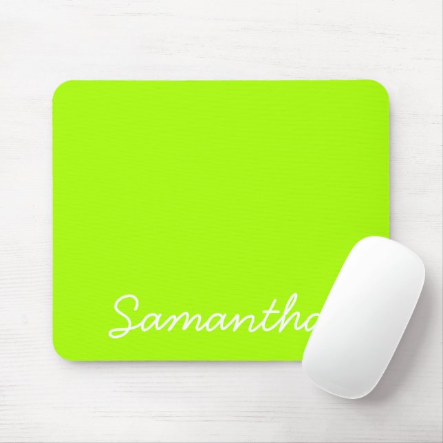 Neon-Green-Mode-Monogramm Mousepad (Mit Mouse)