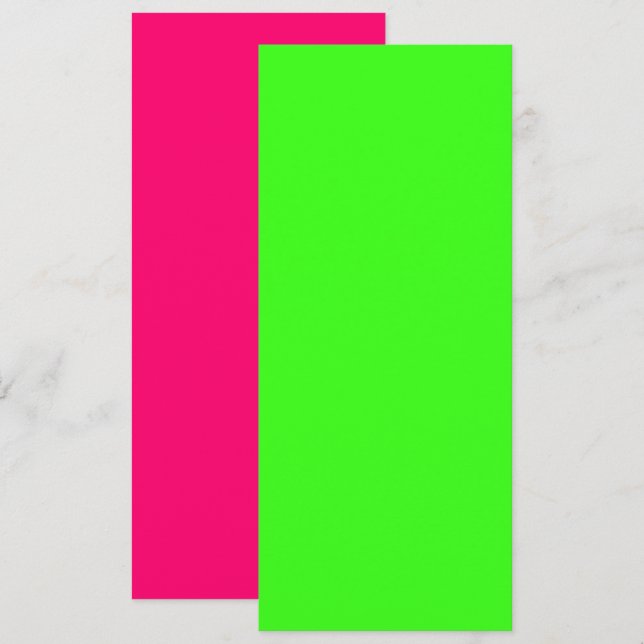 Neon Green & Neon Pink Save the Date - Anpassen (Vorne/Hinten)