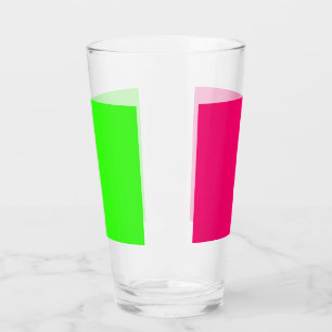 Neon Green & Pink Pint Glass Cup - individuell ein Glas