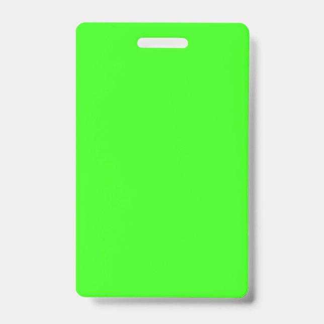 Neon Green Plastic Ausweis (Vorderseite)