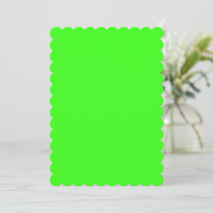 Neon Green Scalloped Einladung