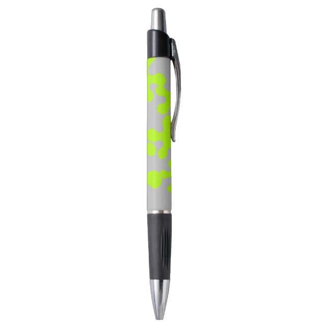 Neon Green Slime Grauspass Kugelschreiber (Unterseite (Vertikal))