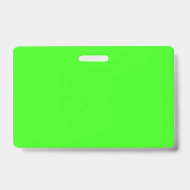 Neon Green Solid Color Ausweis (Vorderseite)