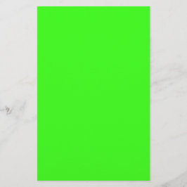 Neon Green Solid Color Briefpapier