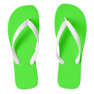 Neon Green Solid Color   Classic Flip Flops