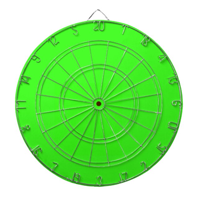 Neon Green Solid Color Dartscheibe (vorne)