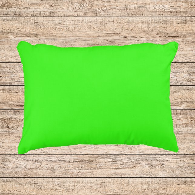 Neon Green Solid Color Dekokissen (Von Creator hochgeladen)