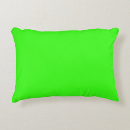 Neon Green Solid Color Dekokissen