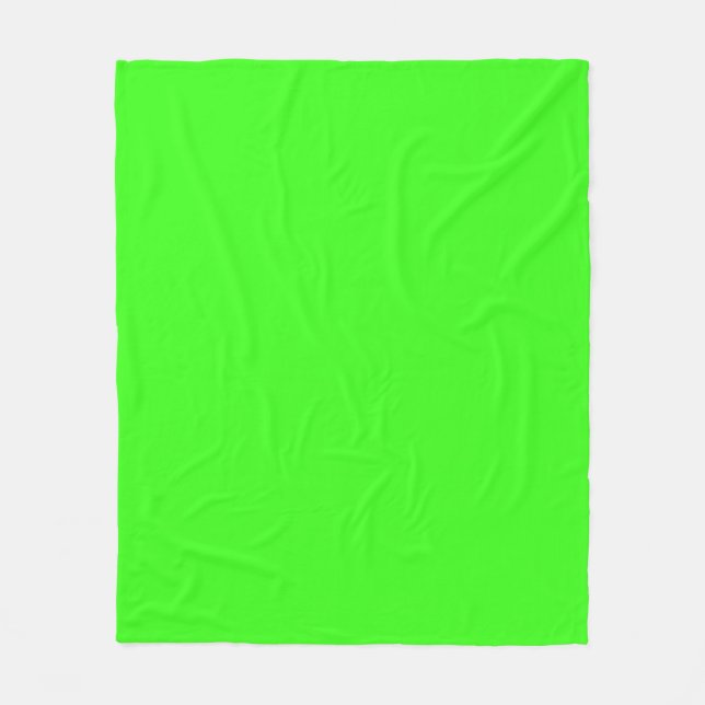 Neon Green Solid Color Fleecedecke (Vorderseite)