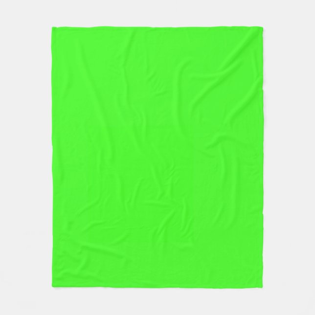Neon Green Solid Color Fleecedecke (Vorderseite)