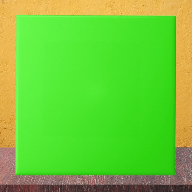Neon Green Solid Color Fliese (Von Creator hochgeladen)