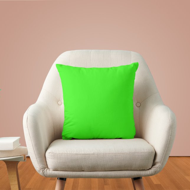 Neon Green Solid Color Kissen (Von Creator hochgeladen)