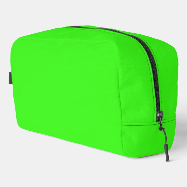 Neon Green Solid Color Waschbeutel (Rechte Ecke)