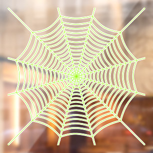 Neon Green Spinne Web Halloween Dekoration Fensteraufkleber