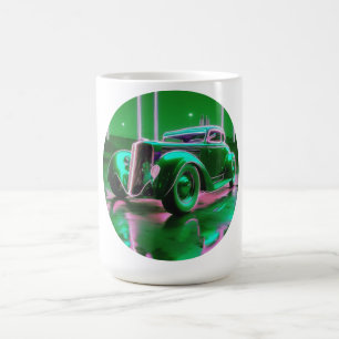 Neon Green Street Rod der 1930er Jahre Kaffeetasse