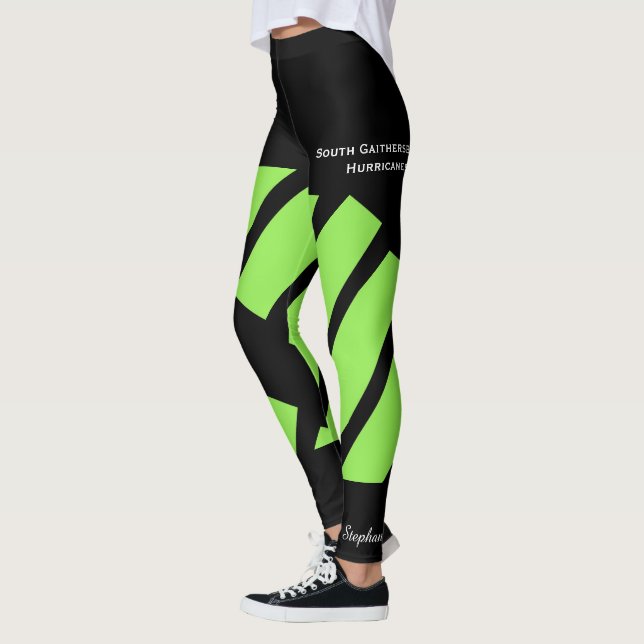 Neon Green Team/Leggings mit Fake Shorts Leggings (Links)