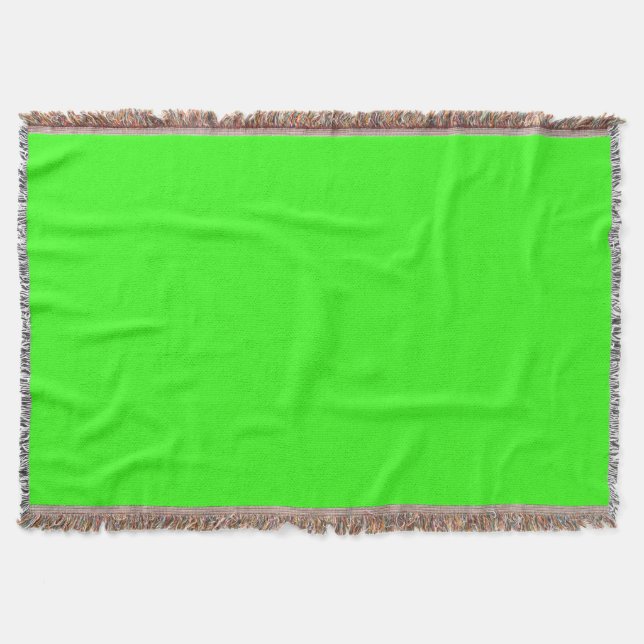 Neon Green Throw Blanket Decke (Vorderseite)