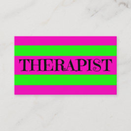 Neon Green und Hot Pink Visitenkarte