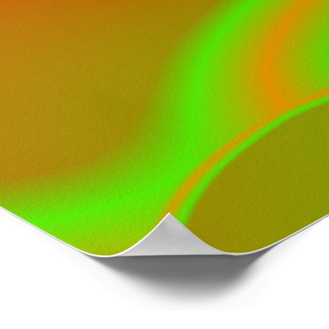 Neon Green und Orange Poster (Ecke)