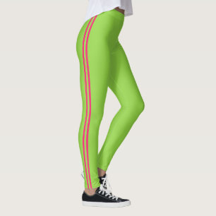 Neon Green und Pink Strickathletic Leggings