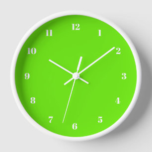 Neon Green Wall Clock Custom - Farben auswählen Uhr