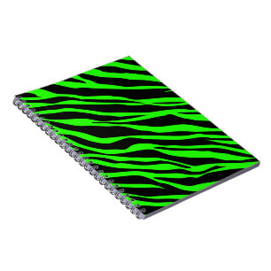 Neon Green Zebra Striping Notizblock