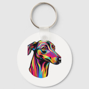 Neon Greyhound Schlüsselanhänger
