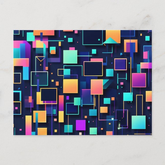 Neon Gridlock Postkarte (Vorderseite)
