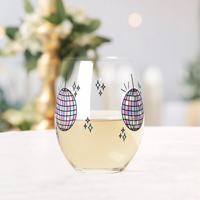 Neon Groovy Disco Weinglas Ohne Stiel (Insitu (Hochzeit))