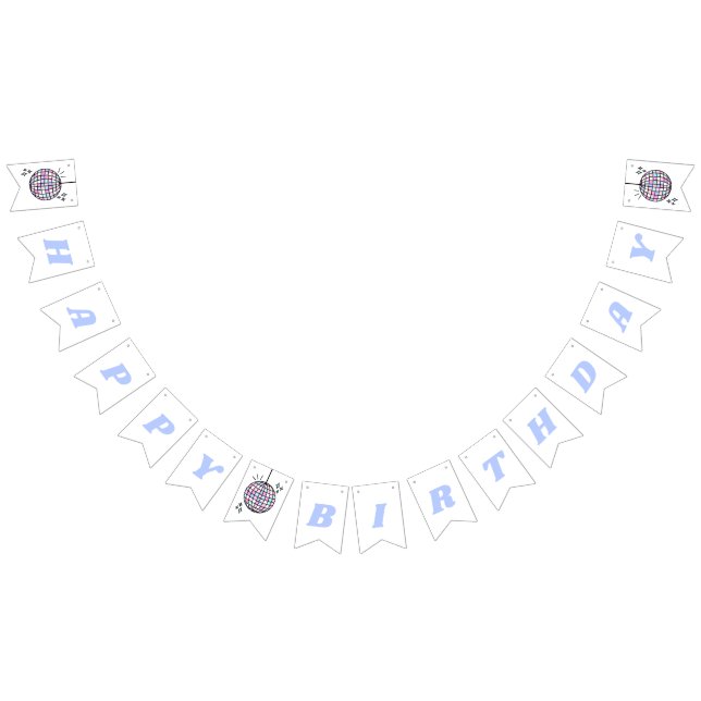 Neon Groovy Disco Wimpelkette (Alle)