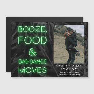 Neon-grün-lässiges Palmblatt  Foto Magnetkarte